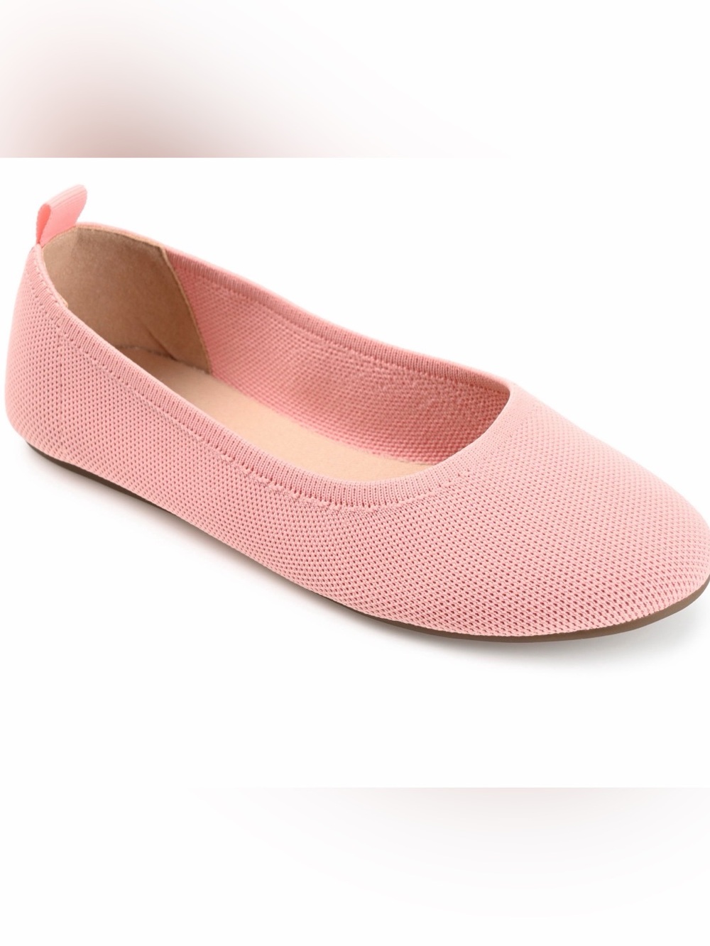 NWT Size 6 Journee Collection Jersie Knit Ballet Flats Pink Women’s